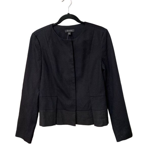Ann Taylor Black Textured Blazer - Picture 1 of 4